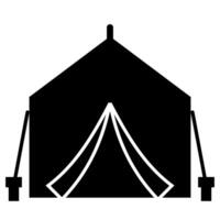 tent solid icon vector