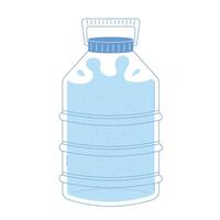 Five liter standard water tank in flat outline style with texture. vector