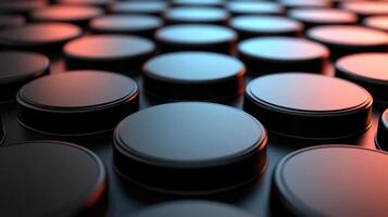 Abstract background of black cylindrical objects. photo