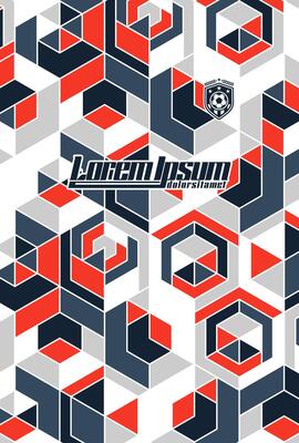 Abstract background for sports jersey pattern geomatric hexagon