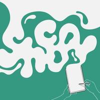 Back to school. smoke coming out of tablet in flat design and forming word school. tablet illustration for school campaign. vector