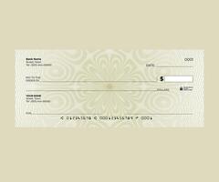 Secure Check Layout with Guilloche Style vector