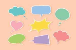 Bright speech bubbles for ads, messages vector