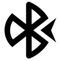 Abstract Geometric Symbol Design Black vector