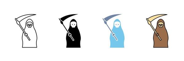 grim reaper concept line icon. Simple element illustration. grim reaper outline symbol design. vector