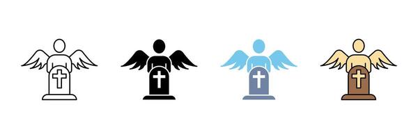 dead concept line icon. Simple element illustration. dead outline symbol design. vector