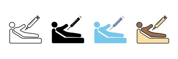 euthanasia concept line icon. Simple element illustration. euthanasia outline symbol design. vector