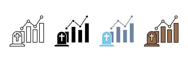 mortality concept line icon. Simple element illustration. mortality outline symbol design. vector