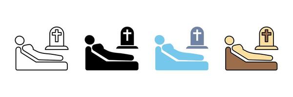 pass away concept line icon. Simple element illustration. pass away outline symbol design. vector