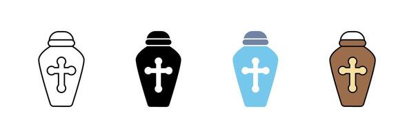 ashes concept line icon. Simple element illustration. ashes outline symbol design. vector