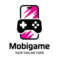 Mobigame logo design mobile gaming controller icon vector