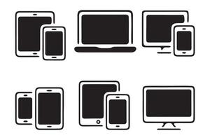 Comparison chart of various device screen sizes vector