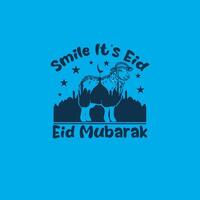 Minimal style Eid Greetings wish Design vector