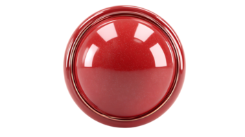 Red Glossy Orb Button 3D Render Abstract Graphic Element Website Icon Design png