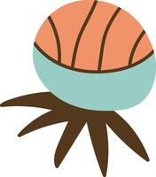Abstract Plant with Round Top vector