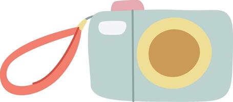 Retro Camera with Wrist Strap vector