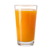 orange juice in a glass on a transparent background png