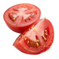 tomato sliced in half on transparent background png