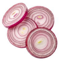a group of sliced red onions on a transparent background png