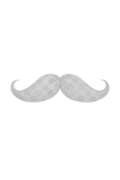 Stylized Mustache. A classic symbol of facial hair, rendered in a vintage style, perfect for adding a touch of old-fashioned charm. png
