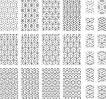 Hexagonal seamless geometric patterns and background collection. vector