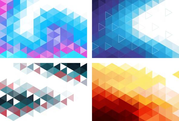 Triangle Background Collection Geometric Abstract Design With Lines Circles Minimal Art For Wallpaper Banner Card Book And Web Landing Page