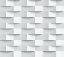 White geometric seamless pattern with rectangles and ribbon vector