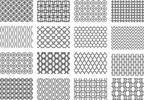 Seamless mosaic pattern background set of repeatable ethnic ornaments in geometric style vector
