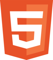 The html5 logo, with the number 5 in the center png