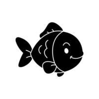 Cute cartoon Fish coloring book illustration design templates simple vector
