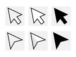 Computer Mouse Click Cursor Icon. Mouse Click Pointer Cursor Arrow on Transparent Background. vector