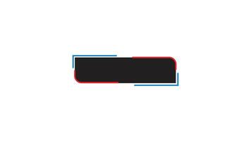 Simple gaming text box design, simple text box for gaming overlay vector