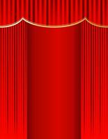 Red fabric curtains. Vertical background for theater, cinema, movie, comedy, show, opera, circus. illustration with empty copy space vector