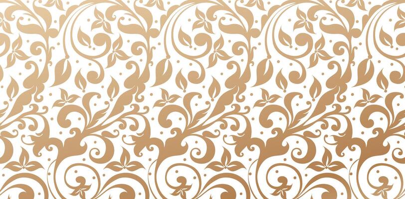 damask wallpaper floral patterned golden colors isolated white backgrounds for your design wallpapers in the styles of baroque seamless, pages fills, Fashionable modern textile material linen