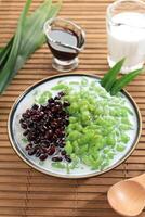 Cendol is Made From Crushed Ice Cubes, Red Bean. Also Popular in SIngapore. photo