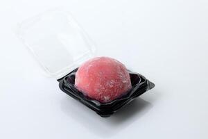 Ichigo Strawberry Japanese Mochi on Plastic Cup Packaging photo