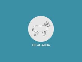 A simple illustration featuring a black outline of a ram within a white circle vector
