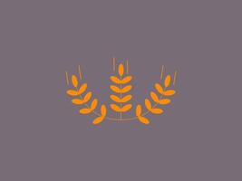 composed of three wheat or grain stalks vector