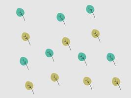 A repeating pattern of simple stylized leaves in two colors vector