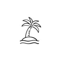 Oasis Line Style Icon Design vector