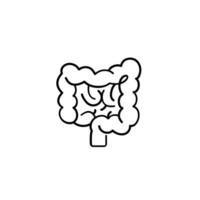 Intestine Line Style Icon Design vector