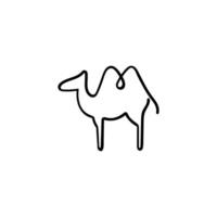 Camel Line Style Icon Design vector