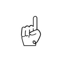 Foam Hand Line Style Icon Design vector