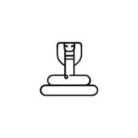 Cobra Line Style Icon Design vector