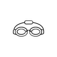 Swimming Goggles Line Style Icon Design vector