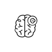 Brain Tumor Line Style Icon Design vector