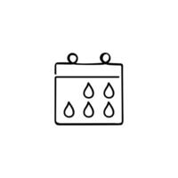 Menstrual Calendar Line Style Icon Design vector