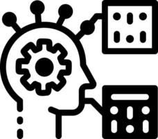 Glyph icon of machine learning algorithm concept vector