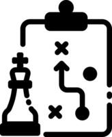 Solid style icon showing strategic planning framework vector