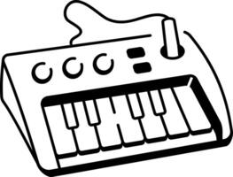 A drawing style icon of synthesizer vector